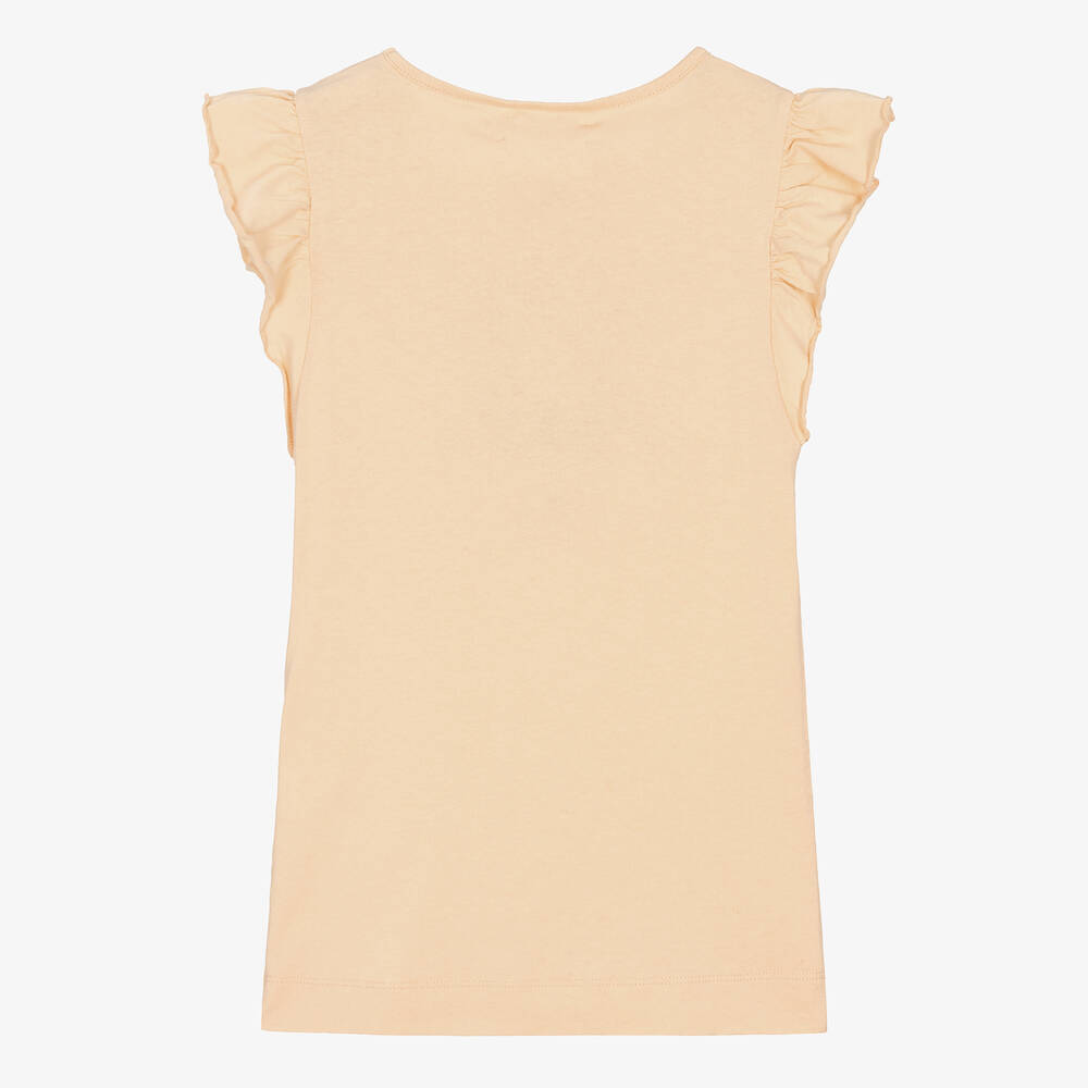 The Animals Observatory-Оранжевое платье-футболка из хлопка | Childrensalon Outlet