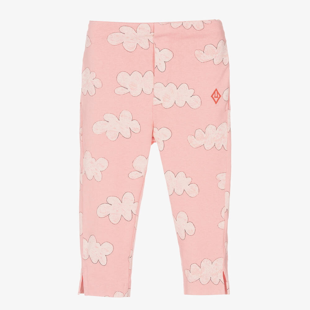 The Animals Observatory - Girls Pink Cotton Cloud Trousers | Childrensalon