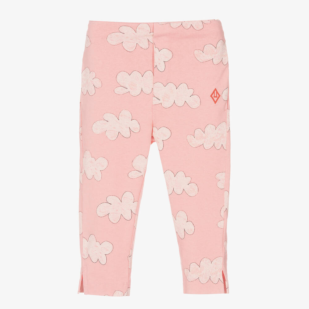 The Animals Observatory - Pantalon rose en coton nuages fille | Childrensalon