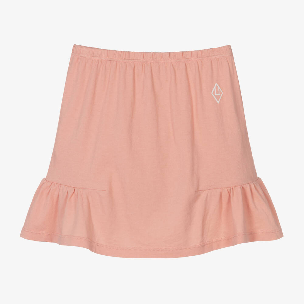 The Animals Observatory-Girls Pink Cotton Jersey Skirt | Childrensalon Outlet