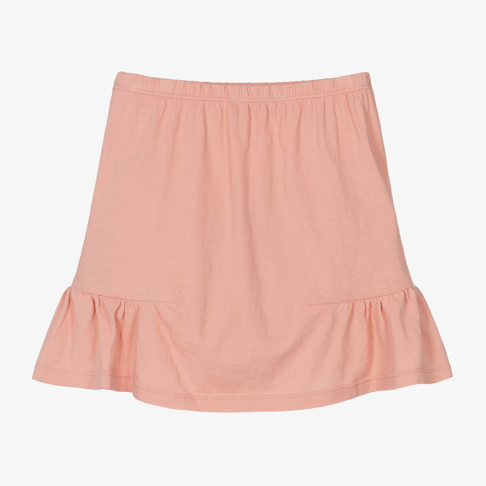 The Animals Observatory-Girls Pink Cotton Jersey Skirt | Childrensalon Outlet