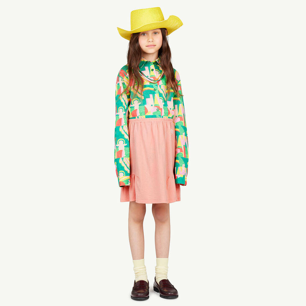 The Animals Observatory-Girls Pink Cotton Jersey Skirt | Childrensalon Outlet