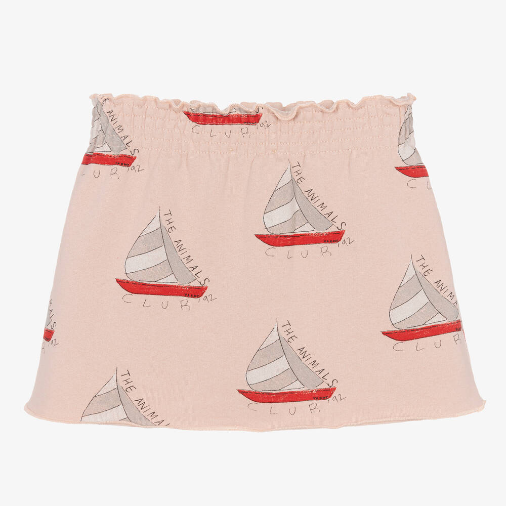 The Animals Observatory-تنورة قطن جيرسي لون زهري | Childrensalon Outlet