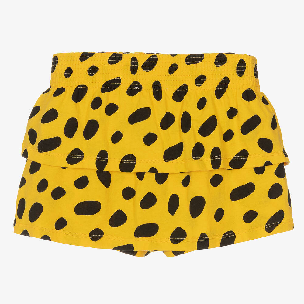 Yellow and black leopard print skirt on sale
