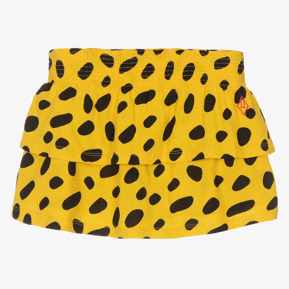 Yellow and black leopard print skirt sales