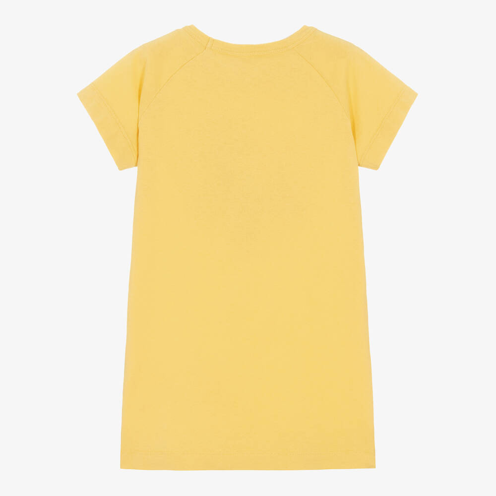 The Animals Observatory-فستان تيشيرت قطن لون أصفر | Childrensalon Outlet