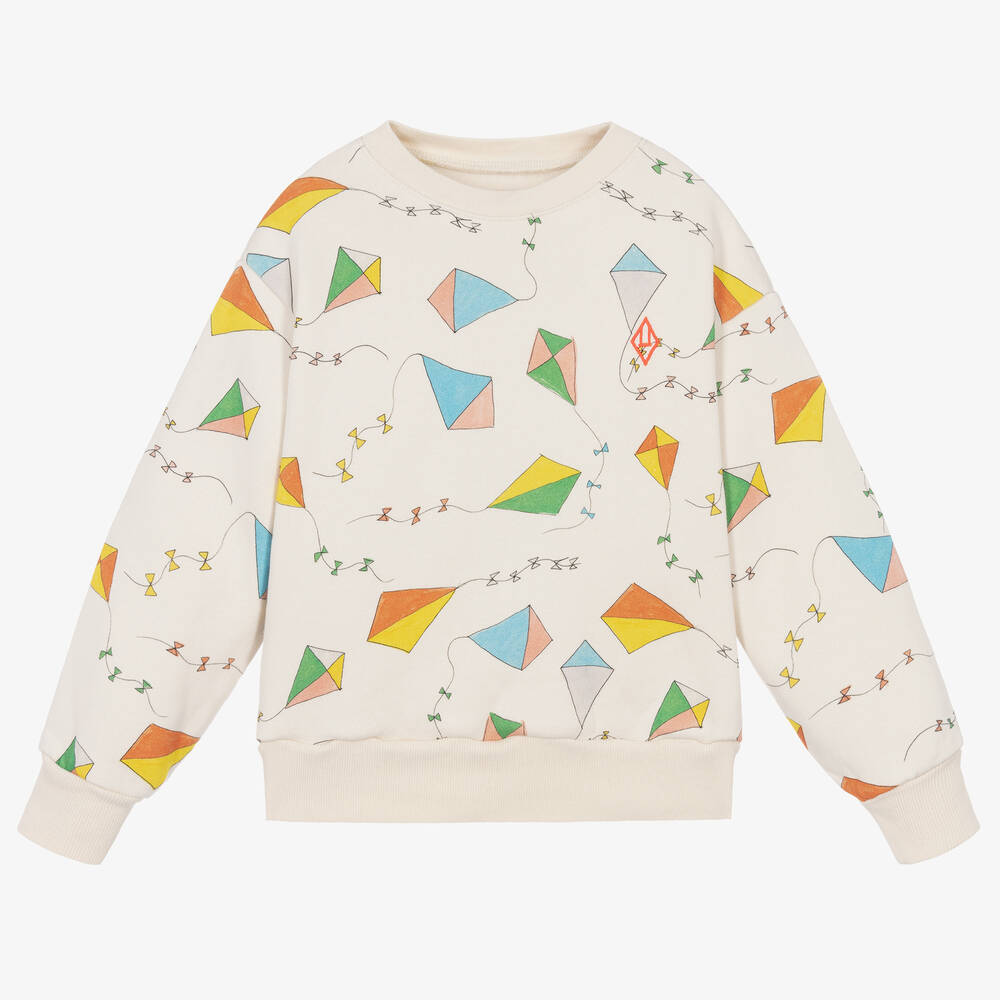 The Animals Observatory - Ivory Cotton Kite Sweatshirt | Childrensalon