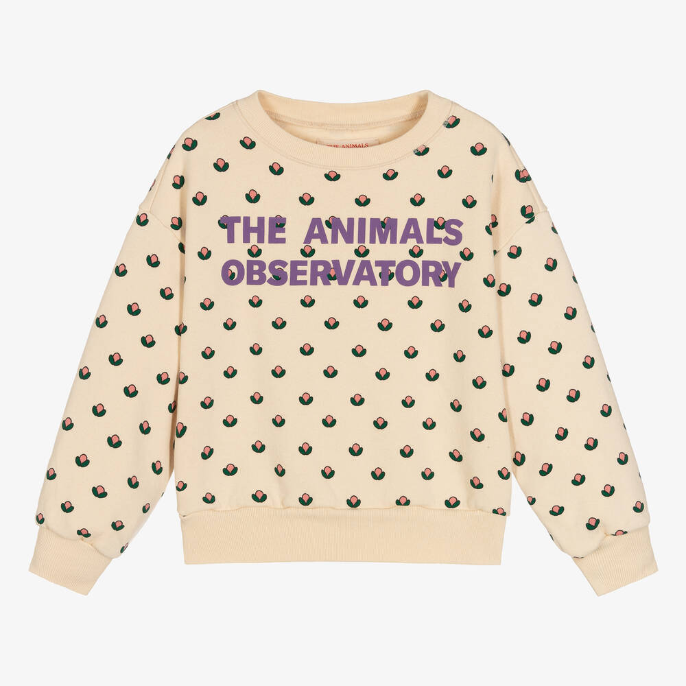 The Animals Observatory - Sweat ivoire en coton | Childrensalon