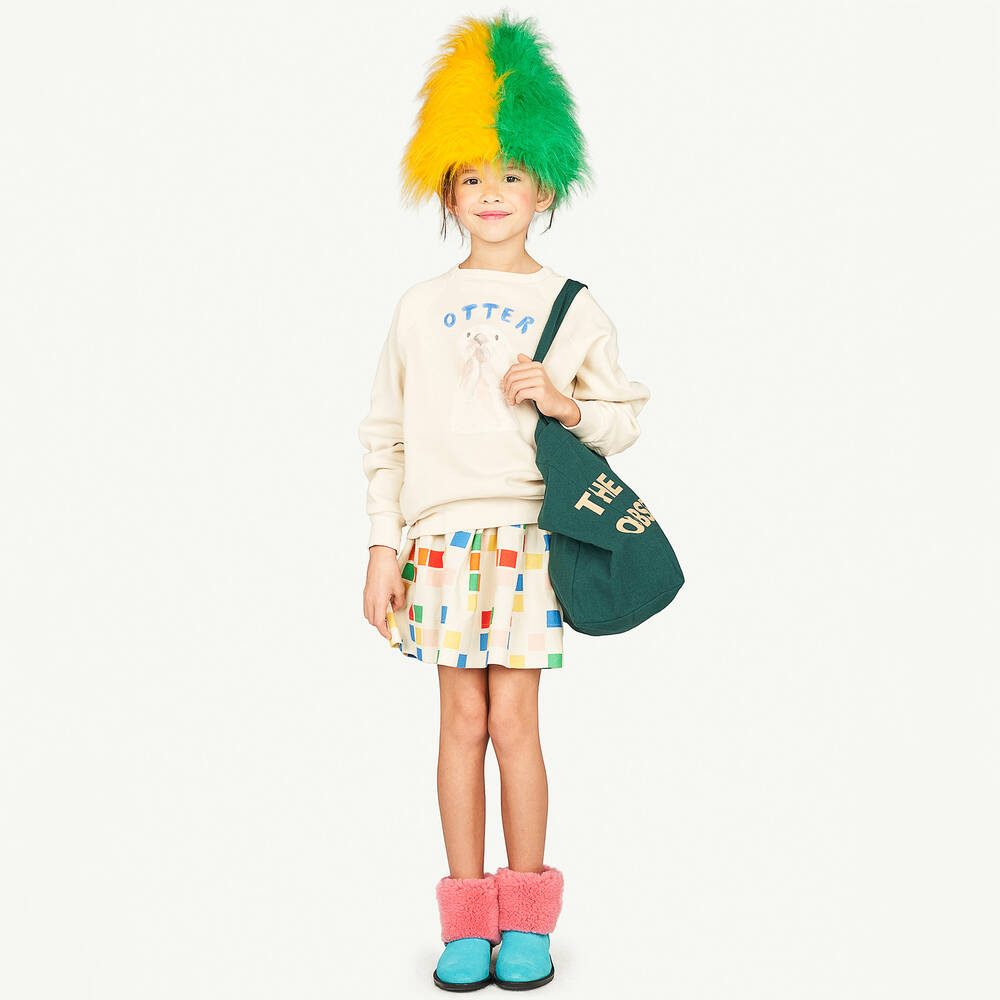 The Animals Observatory-Ivory Cotton Otter Sweatshirt | Childrensalon Outlet