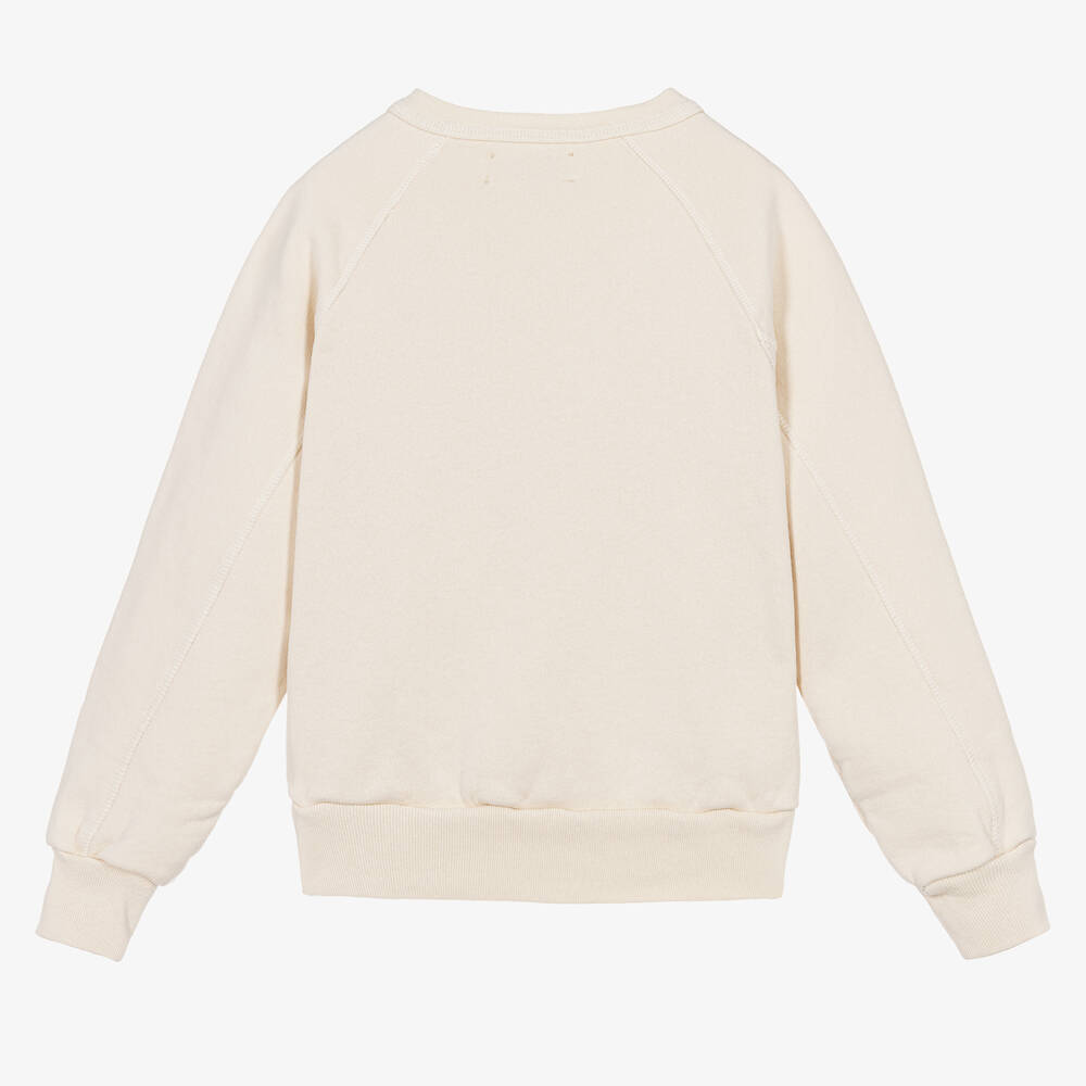 The Animals Observatory-Ivory Cotton Otter Sweatshirt | Childrensalon Outlet