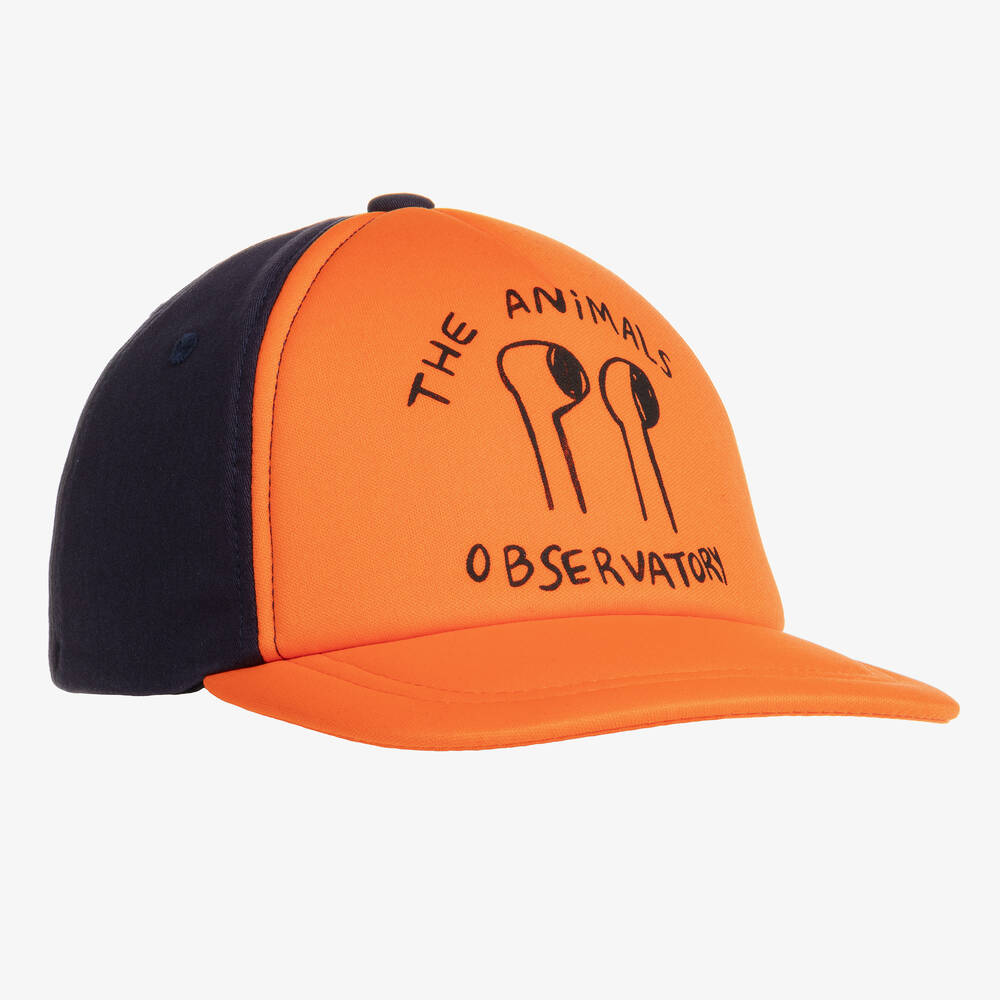 The Animals Observatory - Cap mit Grafik Orange/Navy LSF 50+ | Childrensalon