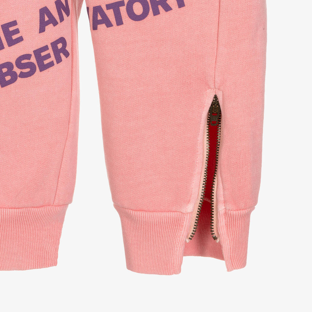 The Animals Observatory-Pink Cotton Joggers | Childrensalon Outlet