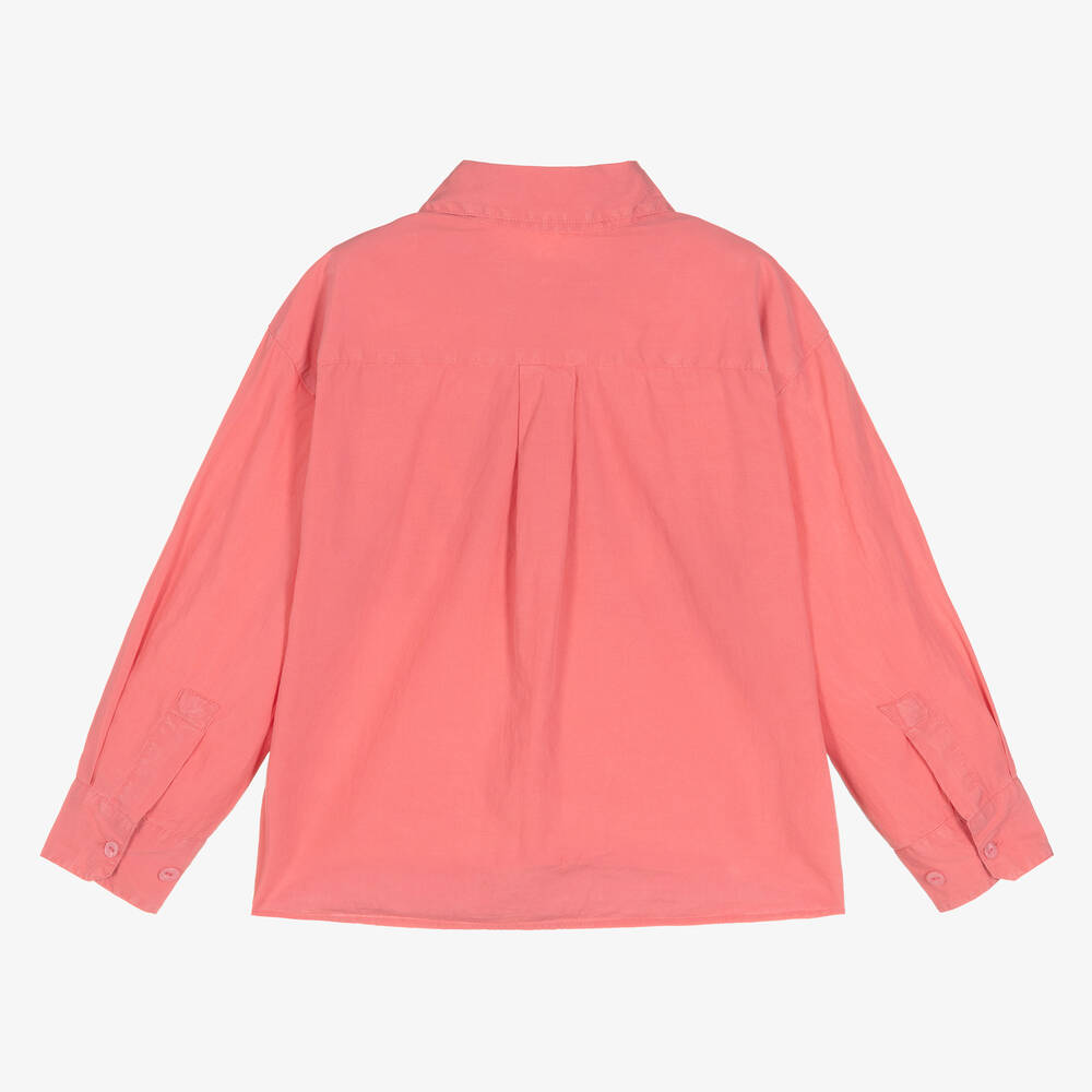 The Animals Observatory-قميص مزيج قطن وتانسيل لون زهري | Childrensalon Outlet