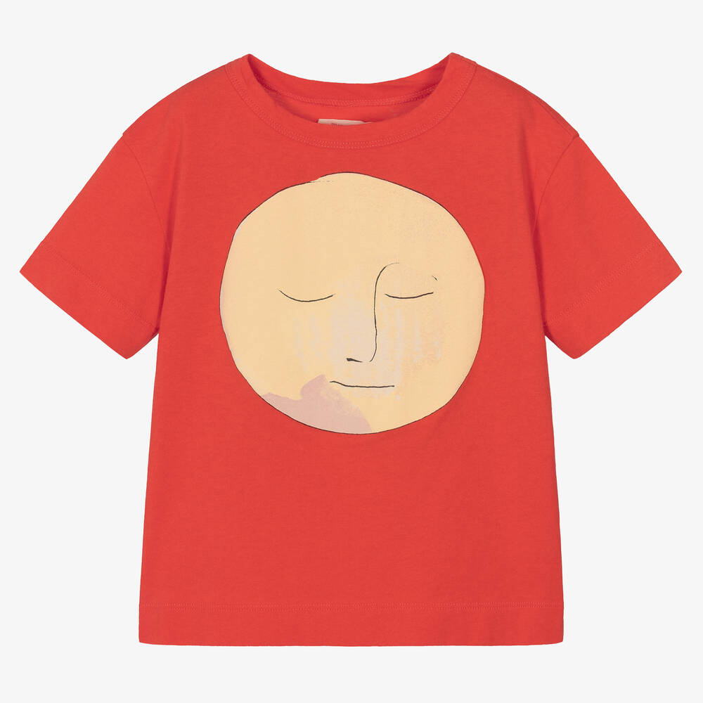 The Animals Observatory - Red Cotton T-Shirt | Childrensalon