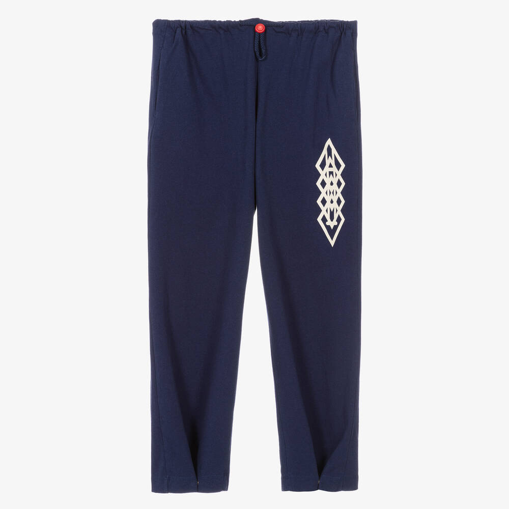 The Animals Observatory-بنطلون قطن جيرسي لون أزرق غامق تينز | Childrensalon Outlet