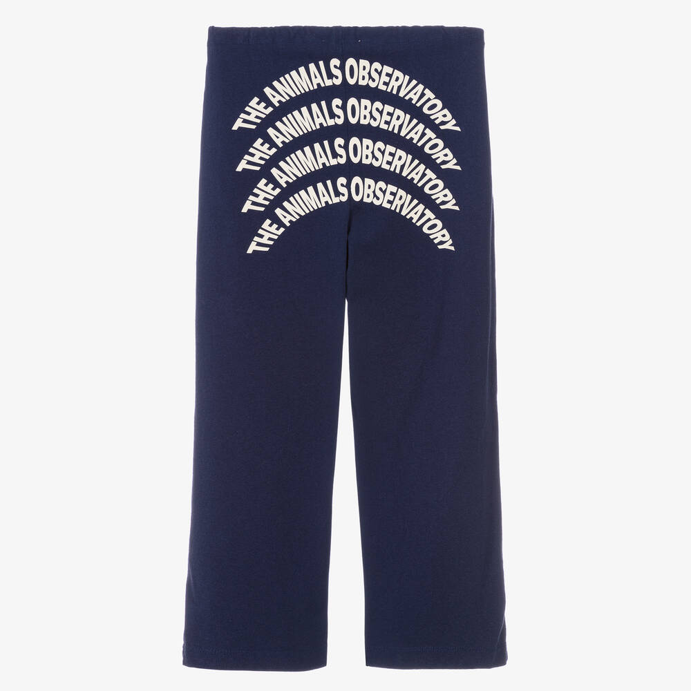 The Animals Observatory-بنطلون قطن جيرسي لون أزرق غامق تينز | Childrensalon Outlet