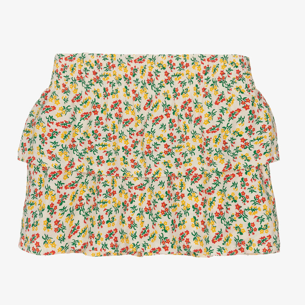 The Animals Observatory-Кремовая хлопковая юбка в цветочек | Childrensalon Outlet