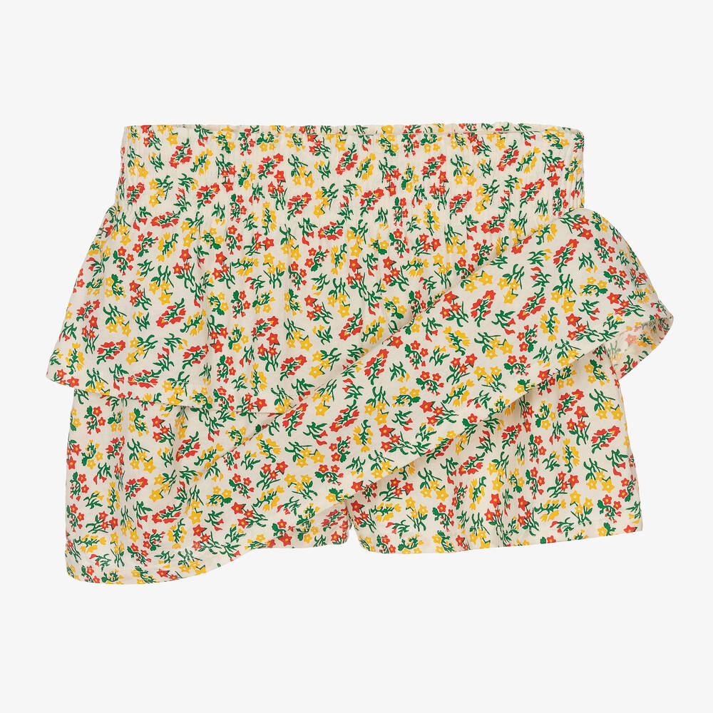 The Animals Observatory-Кремовая хлопковая юбка в цветочек | Childrensalon Outlet