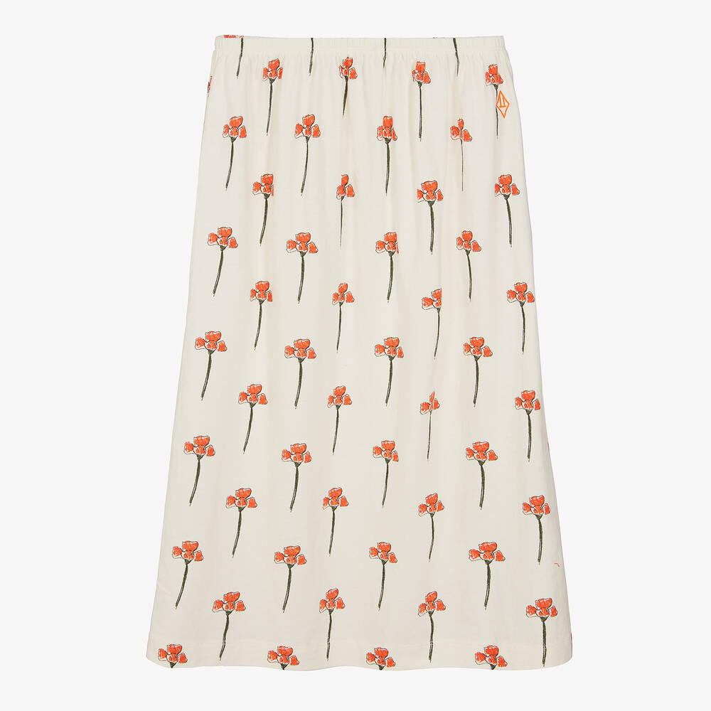 The Animals Observatory - Teen Girls Ivory Floral Long Skirt | Childrensalon
