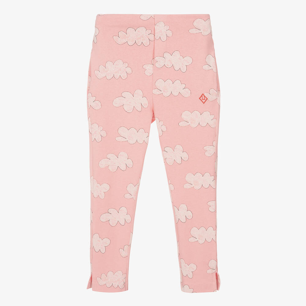 The Animals Observatory - Розовые хлопковые брюки с облаками | Childrensalon