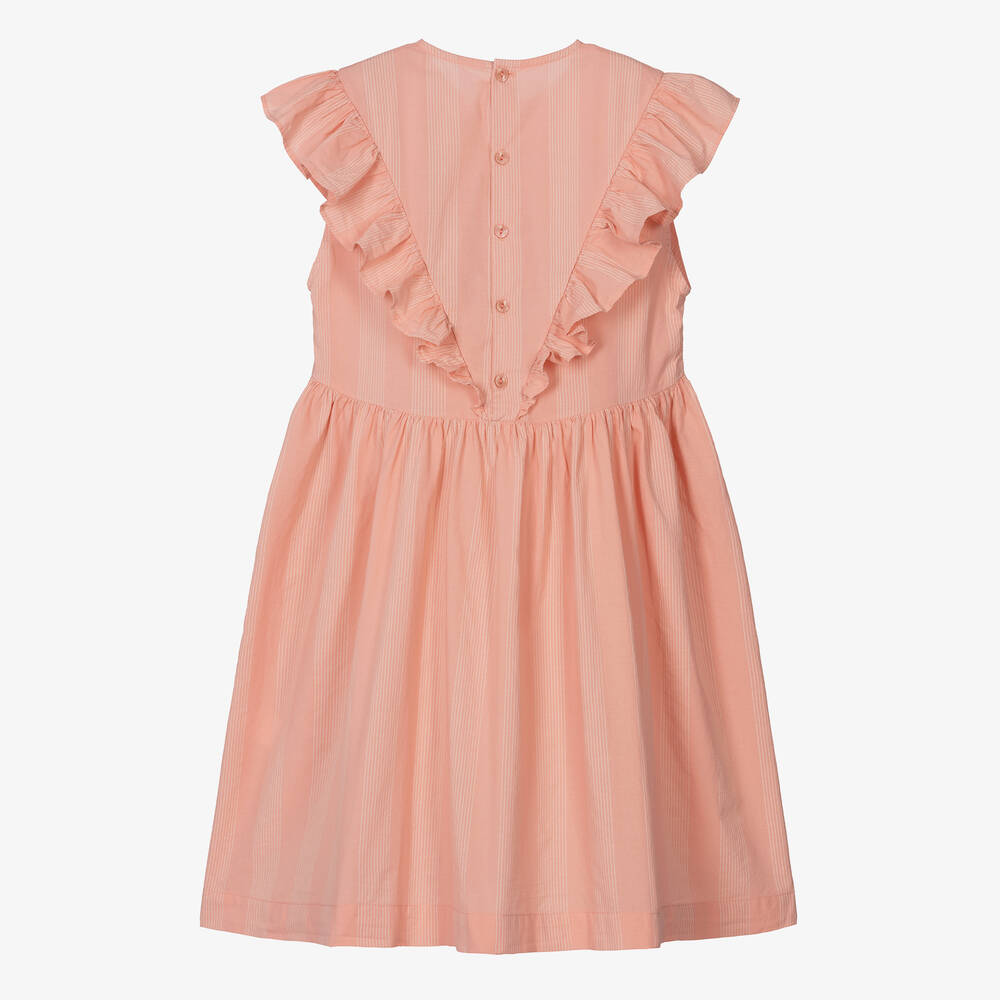 The Animals Observatory-Teen Girls Pink Cotton Frill Dress | Childrensalon Outlet