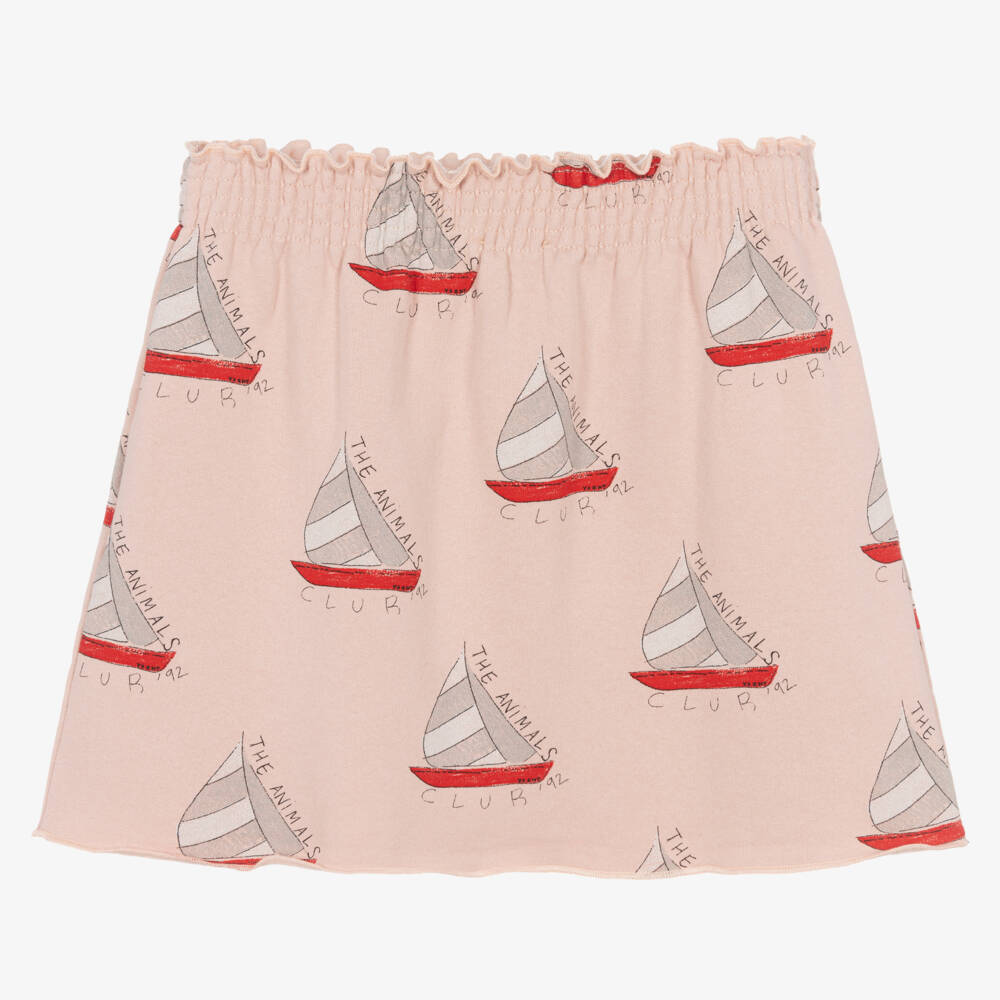 The Animals Observatory-Teen Girls Pink Cotton Sailing Boat Skirt | Childrensalon Outlet