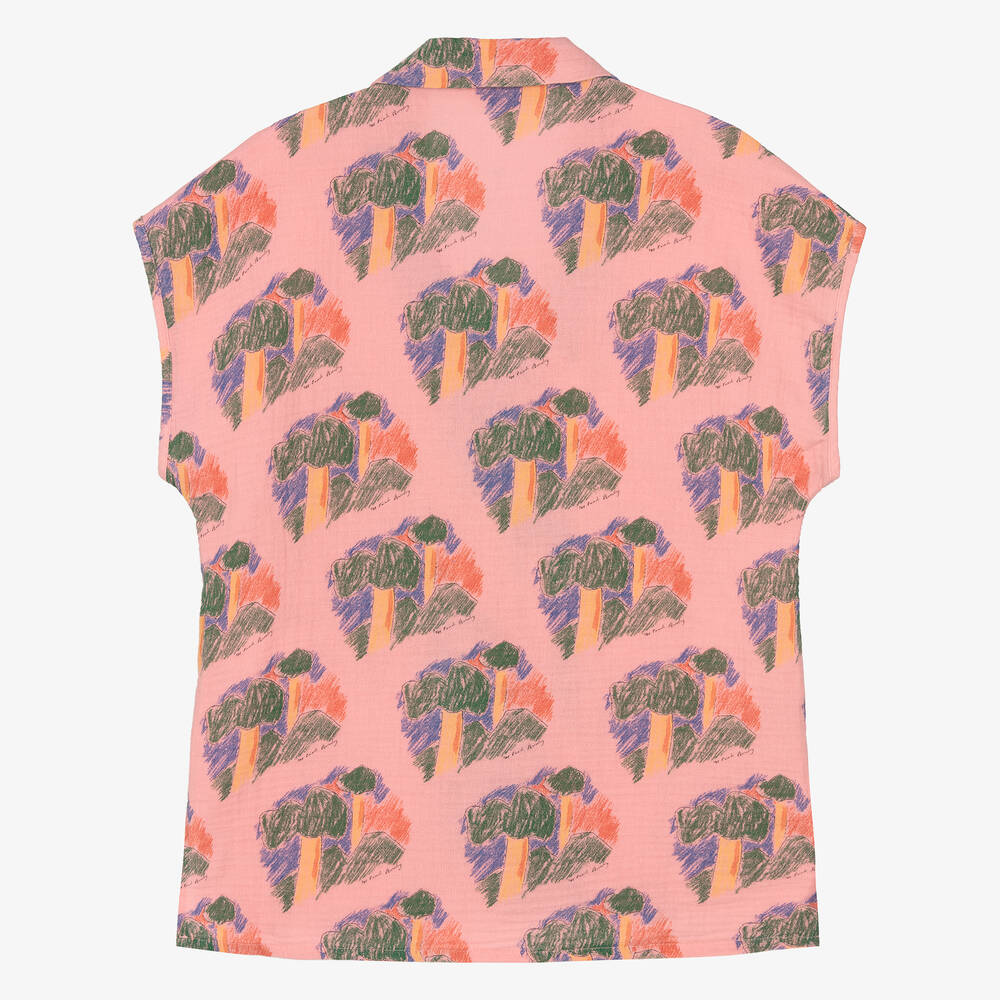 The Animals Observatory-Teen Girls Pink Cotton Shirt | Childrensalon Outlet