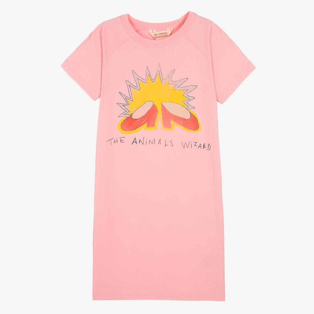 The Animals Observatory - Teen Girls Pink Graphic Dress | Childrensalon
