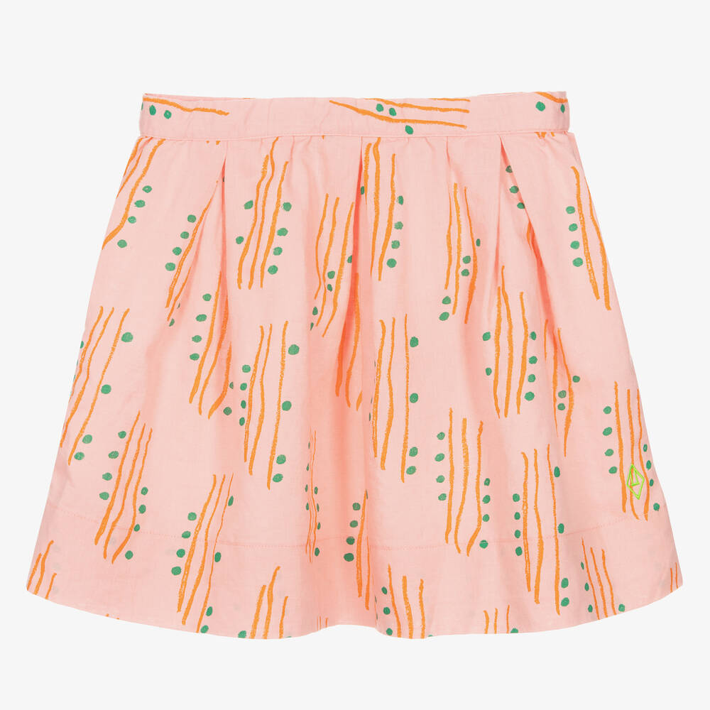 The Animals Observatory-Teen Girls Pink Linen & Cotton Skirt | Childrensalon Outlet