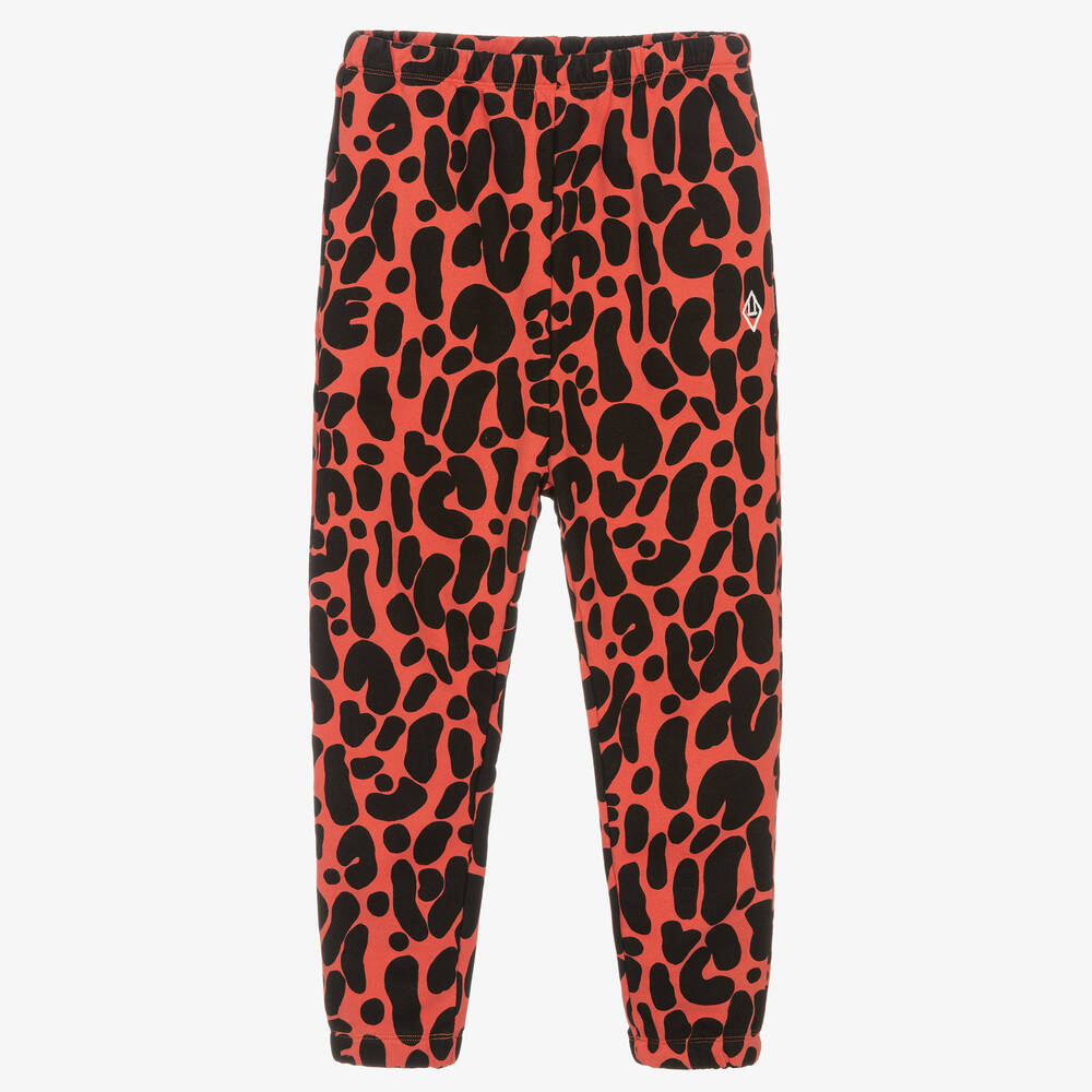 The Animals Observatory - Teen Girls Red & Black Abstract Cotton Joggers | Childrensalon