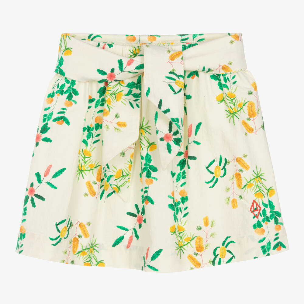 The Animals Observatory-Teen Girls White Cotton Floral Skirt | Childrensalon Outlet