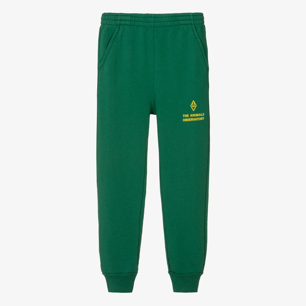 The Animals Observatory-Teen Green Cotton Joggers | Childrensalon Outlet
