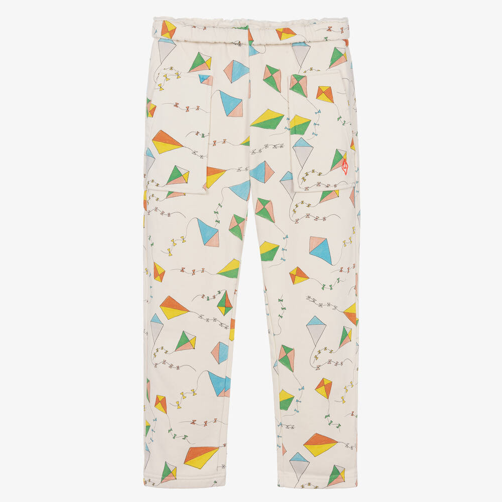 The Animals Observatory - Teen Ivory Cotton Jersey Kite Trousers | Childrensalon