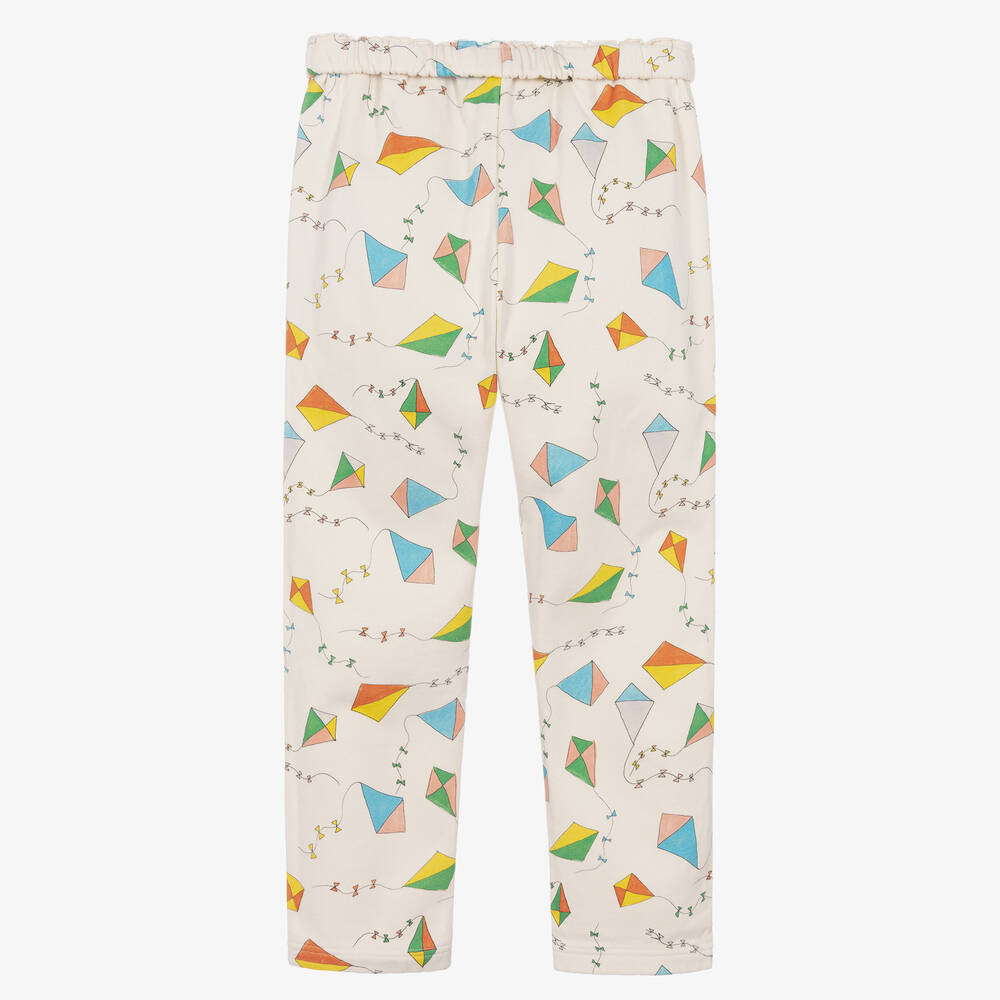 The Animals Observatory-Teen Ivory Cotton Jersey Kite Trousers | Childrensalon Outlet