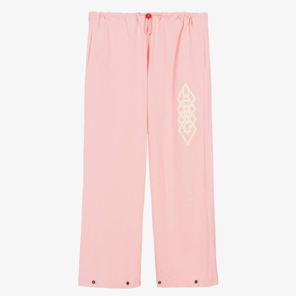 The Animals Observatory - Pantalon jersey de coton rose pâle | Childrensalon