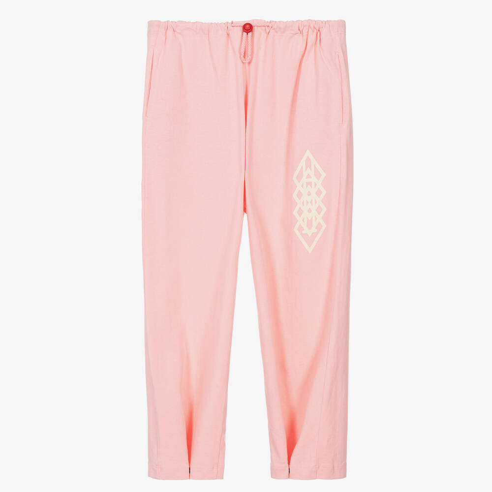 The Animals Observatory-بنطلون قطن جيرسي لون زهري باهت تينز | Childrensalon Outlet