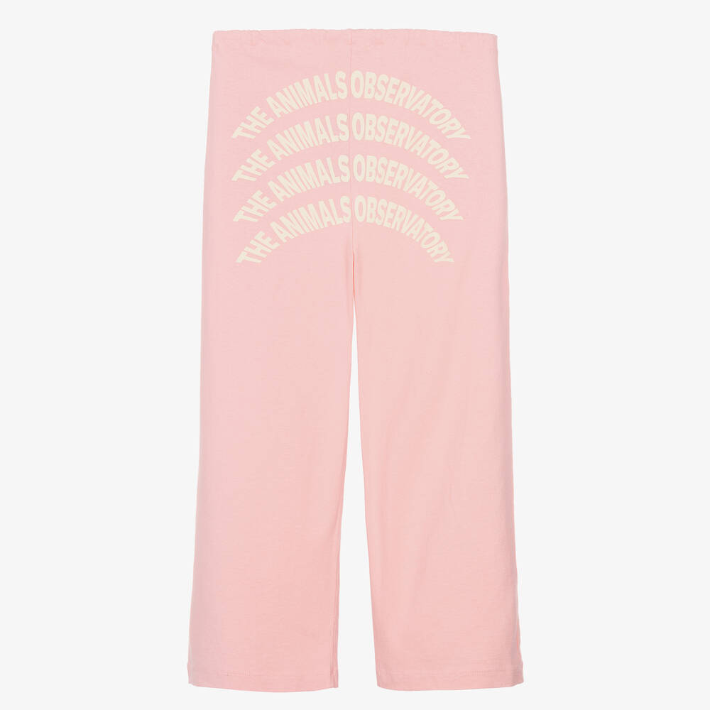 The Animals Observatory-بنطلون قطن جيرسي لون زهري باهت تينز | Childrensalon Outlet