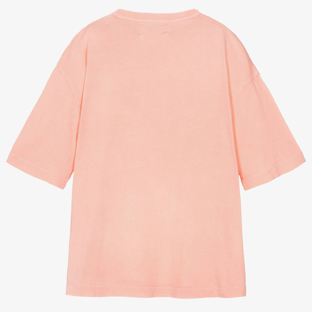 The Animals Observatory-Teen Pink Cotton Oversized T-Shirt | Childrensalon Outlet