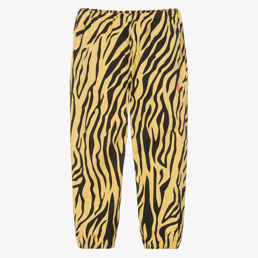 The Animals Observatory - Teen Yellow & Black Zebra Cotton Trousers | Childrensalon