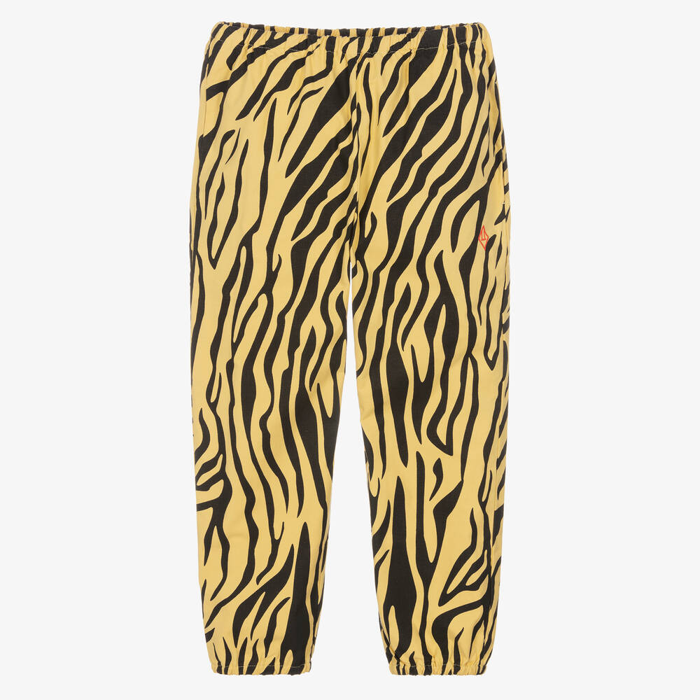 The Animals Observatory - Pantalon coton jaune et noir zébré | Childrensalon