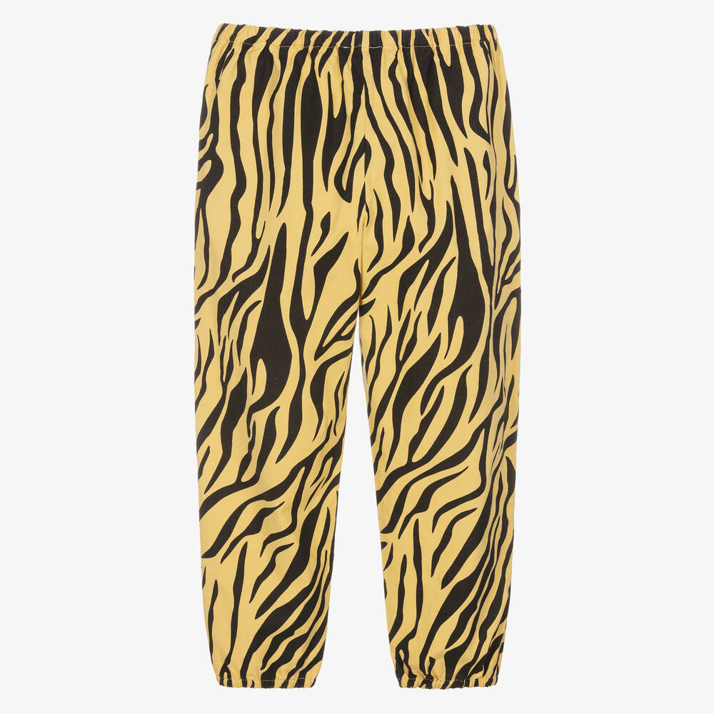 The Animals Observatory-بنطلون تينز قطن لون أصفر وأسود | Childrensalon Outlet