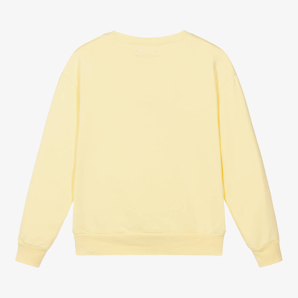 The Animals Observatory-سويتشيرت قطن جيرسي لون أصفر باستيل تينز | Childrensalon Outlet