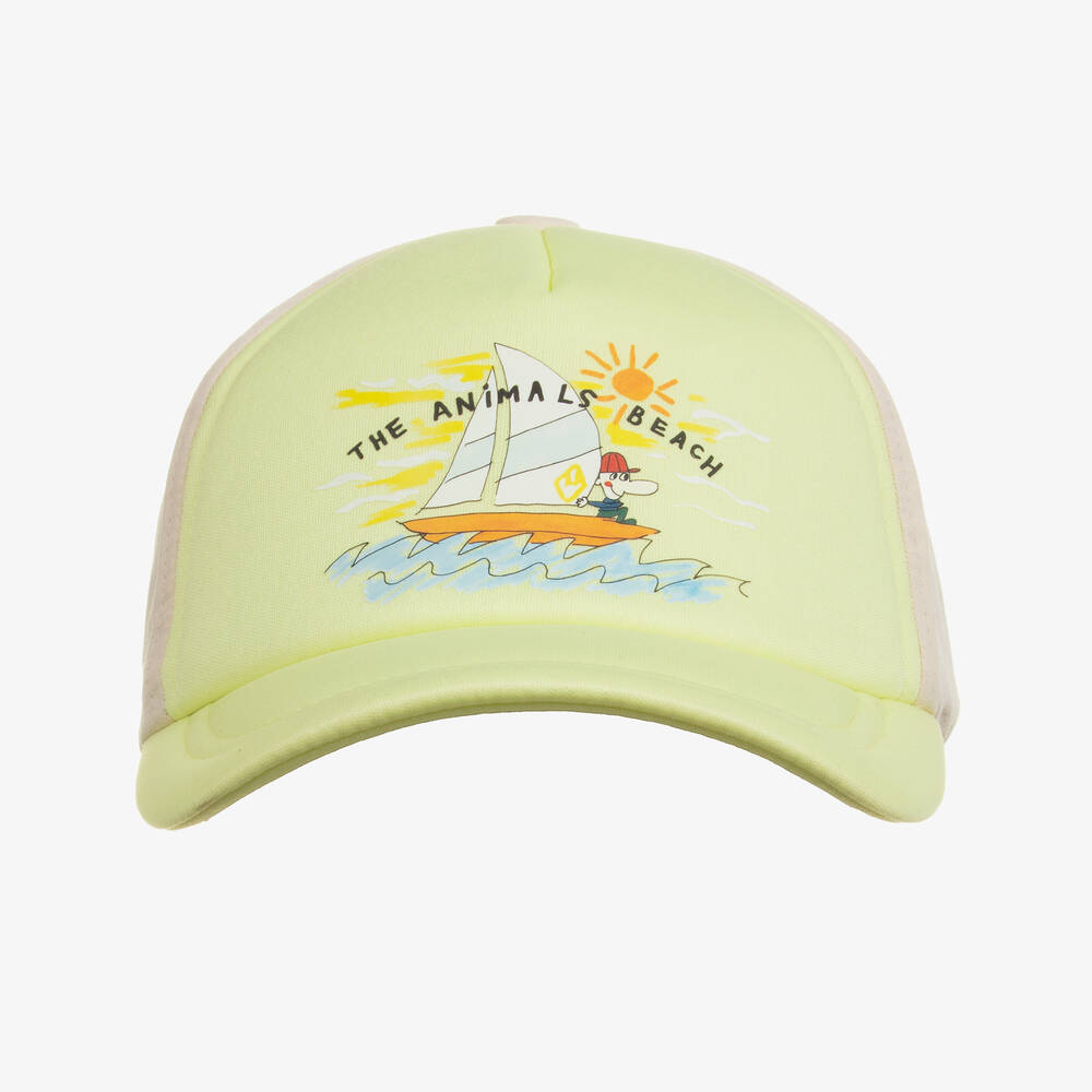 The Animals Observatory-كاب لون بيج وأصفر | Childrensalon Outlet