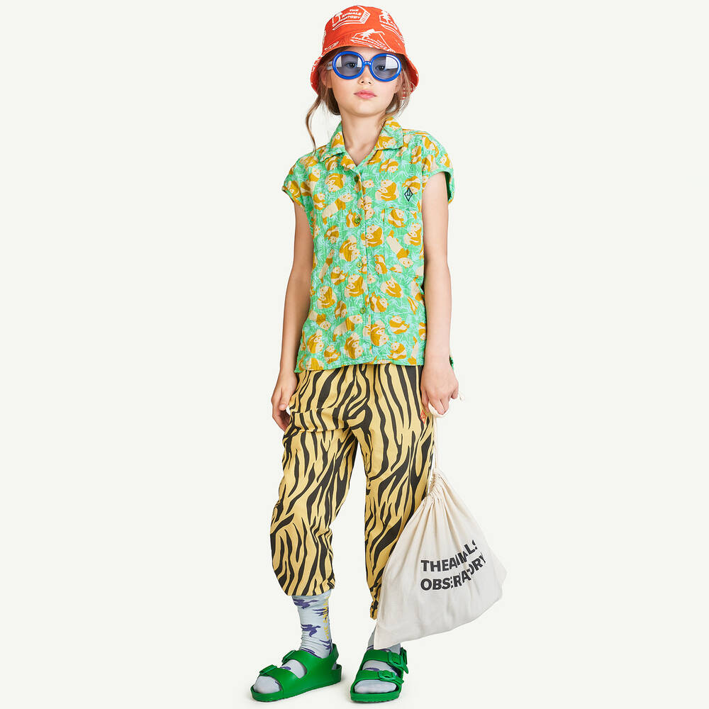 The Animals Observatory-بنطلون قطن لون أصفر وأسود | Childrensalon Outlet