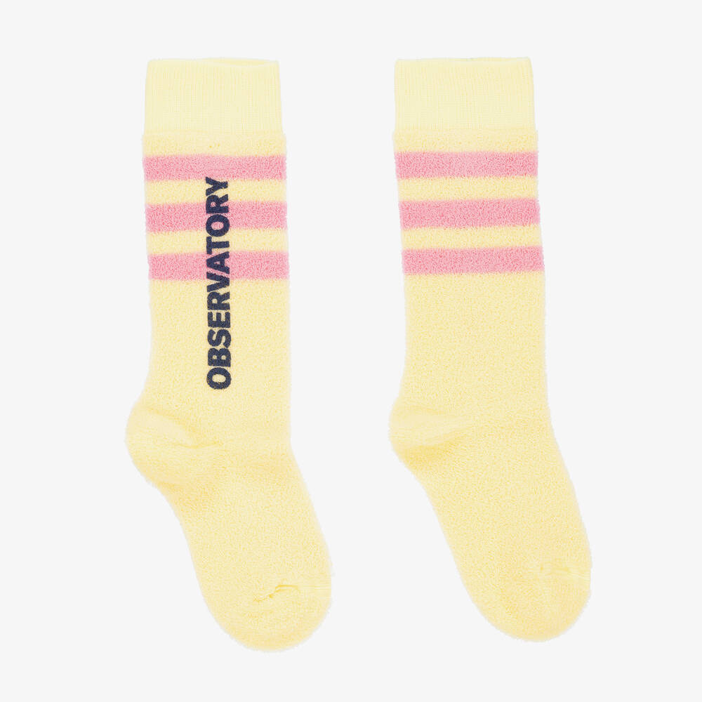 The Animals Observatory - Желто-розовые хлопковые носки | Childrensalon