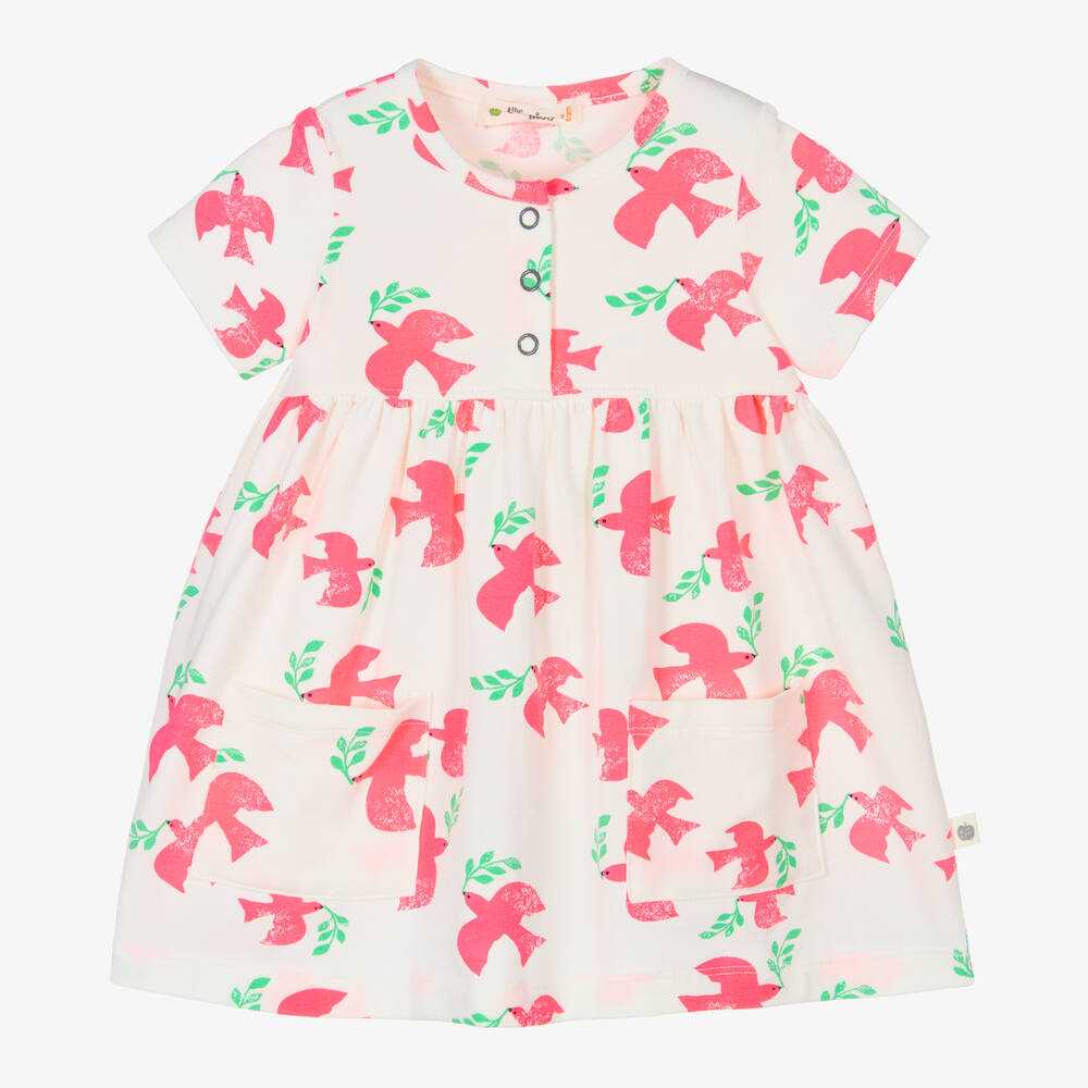 The Bonnie Mob - Baby Girls Cotton Doves Dress | Childrensalon