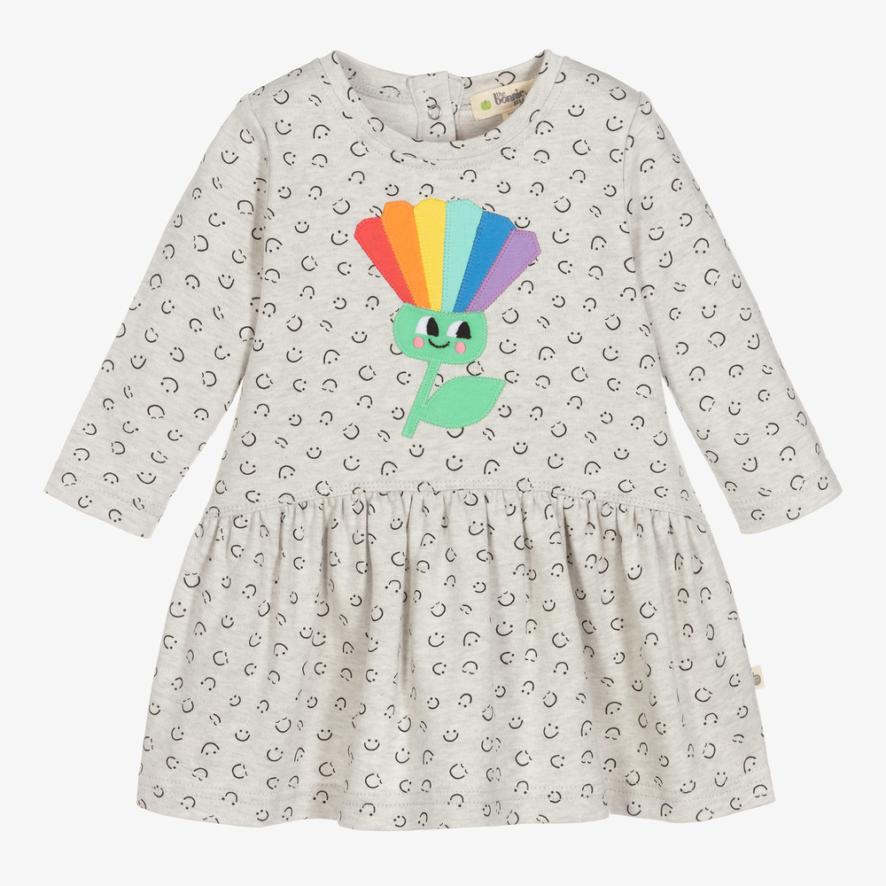 The Bonnie Mob - Серое хлопковое платье для малышек | Childrensalon