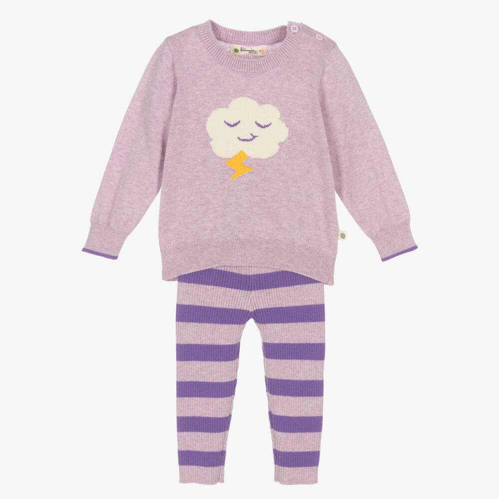 The Bonniemob - Ensemble legging violet en coton | Childrensalon