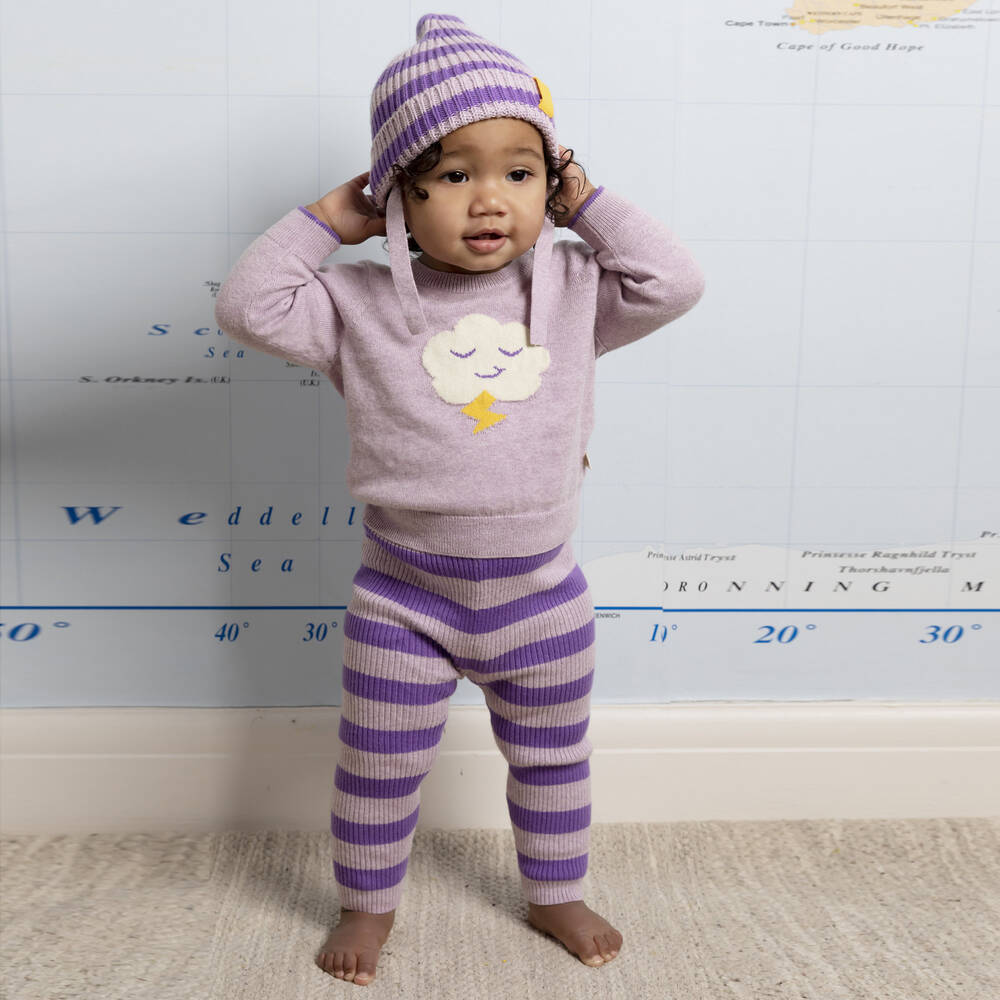 Purple leggings baby store girl