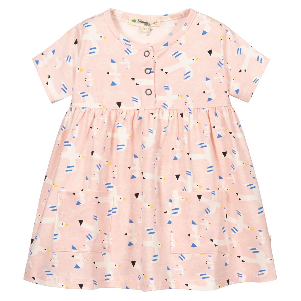 The Bonnie Mob - Rosa Kleid aus Biobaumwolle | Childrensalon
